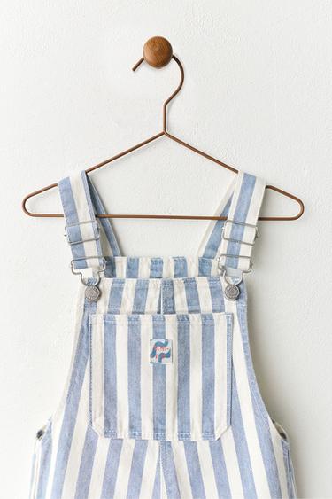 جمب سوت قصير مخطط من التويل - أزرق by Zara