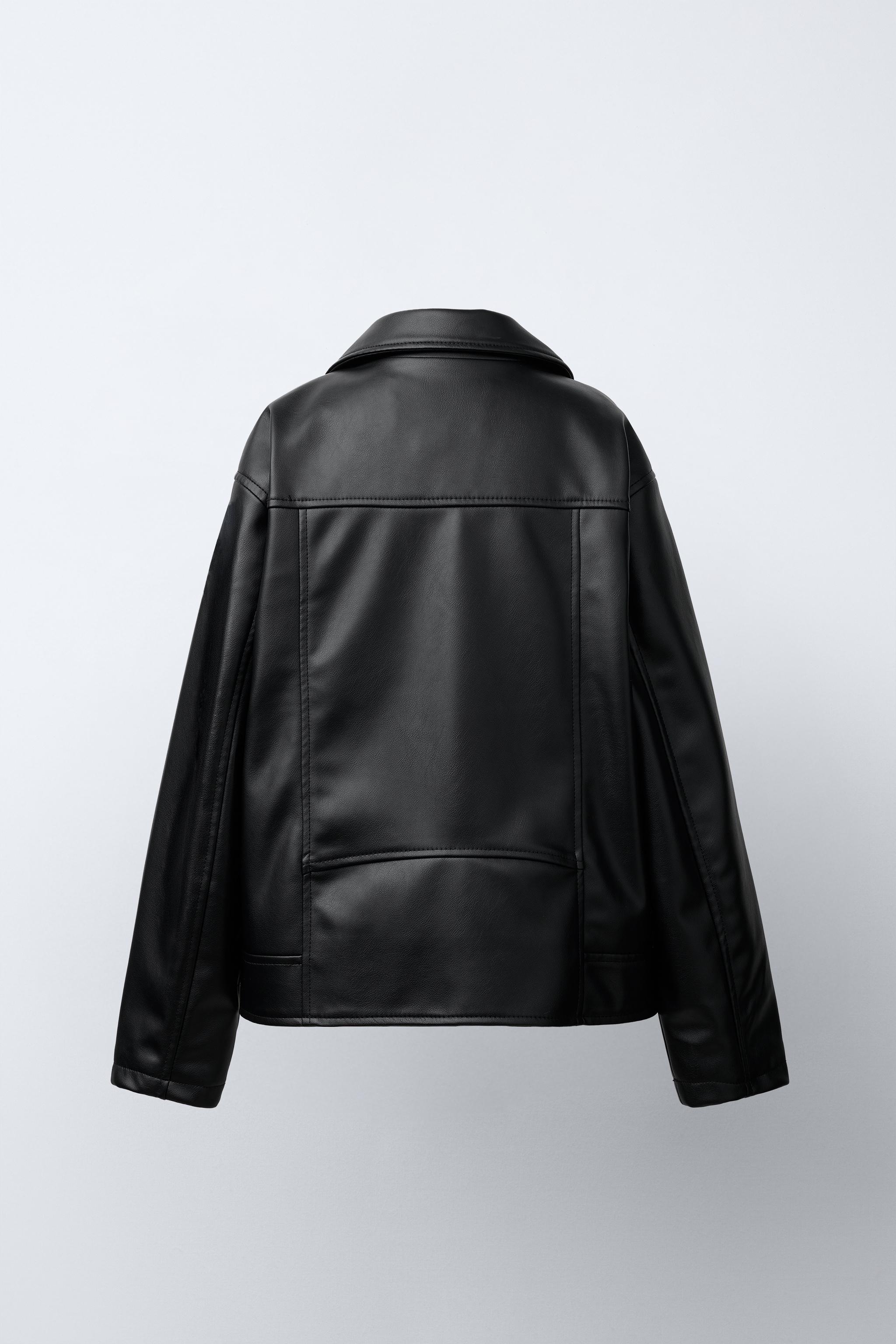 FAUX LEATHER BIKER JACKET