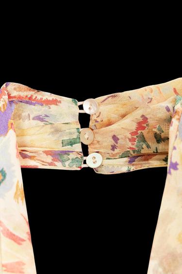 FLORAL PRINT DRESS ZW COLLECTION - Yellow by Zara