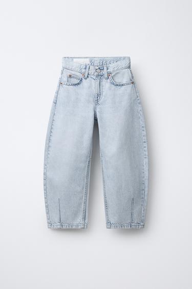 Zara BARREL JEANS - Light blue