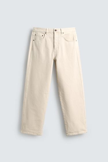 JEANS BALLOON FIT - Blanco roto de Zara
