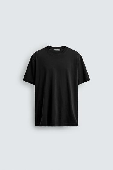 CAMISETA MEDIUM WEIGHT BÁSICA - Negro de Zara