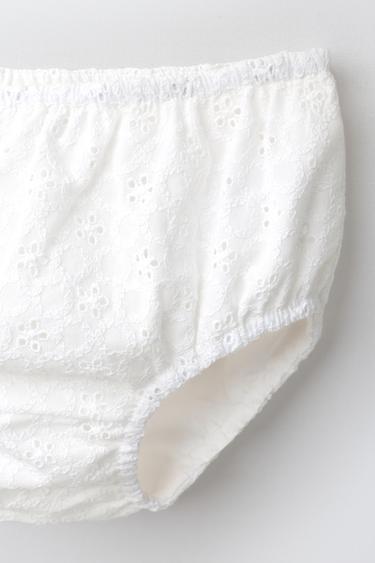 ENSEMBLE ROBE ET CULOTTE BRODÉS - Blanc de Zara - Image 3