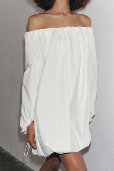 ROBE VOLUME ZW COLLECTION - Blanc cassé de Zara - Image 1