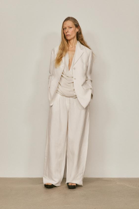 Flowing linen blend blazer - LIMITED EDITION from Zara - $490