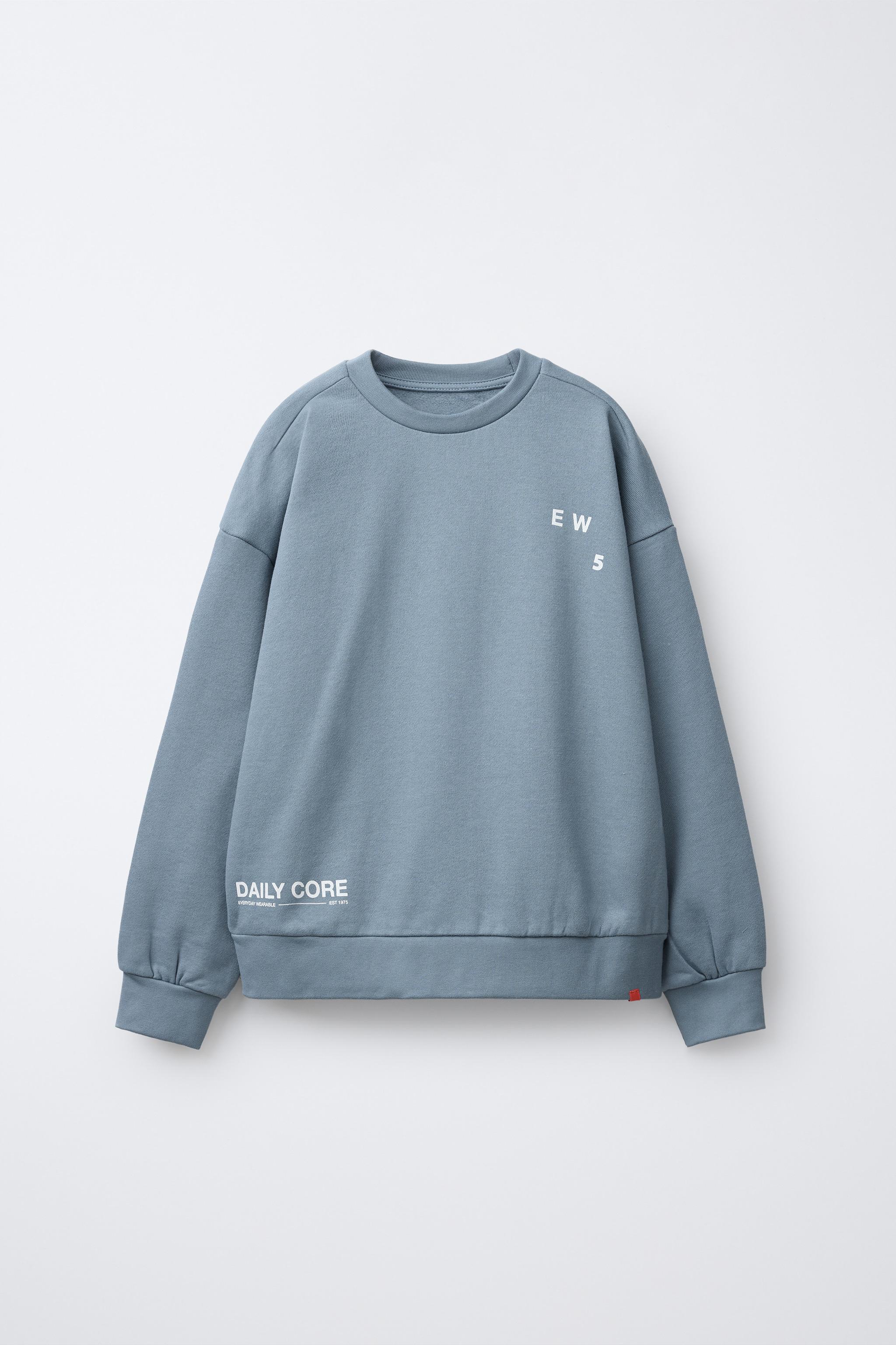 TEXT JOGGING SWEATSHIRT - Light blue | ZARA Canada