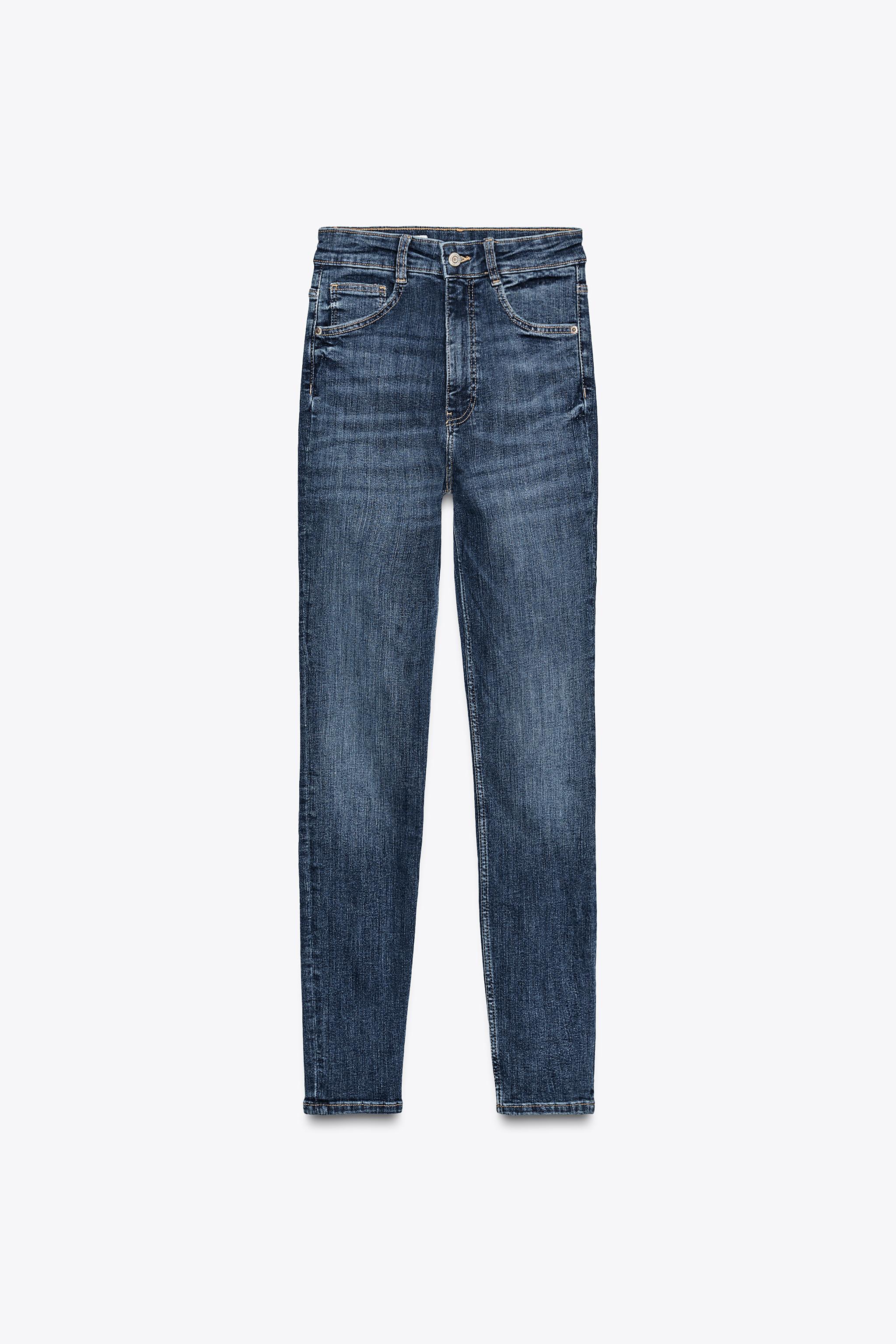 Jean Skinny Zara Rayé Taille 34 EU - Occasion En Très Bon état, Coupe Slim Femme