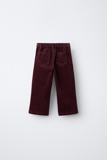 VELVET CULOTTE PANTS — Burgundy 2