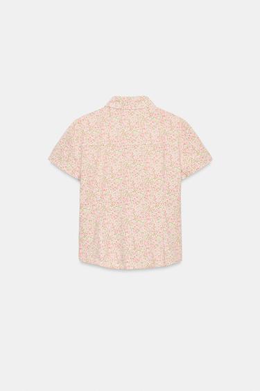 FLORAL SHORT SLEEVE SHIRT - Pink by Zara - Image 7