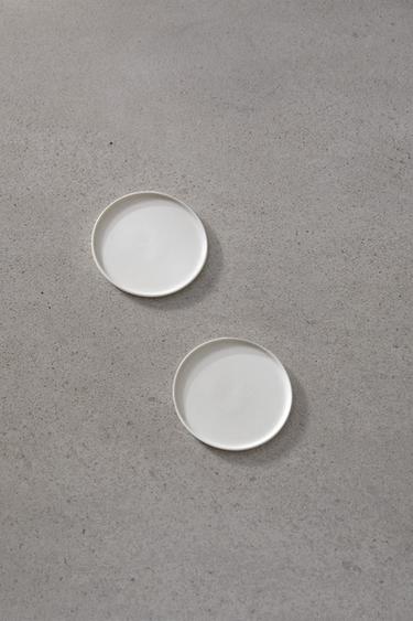 Zara SET OF 2 - PLATE XS - ecru-white - Image 0
