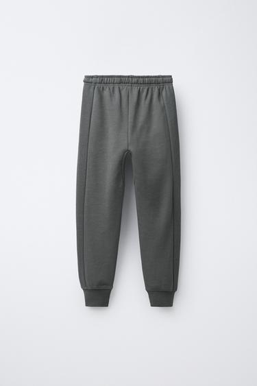 INTERLOCK PIQUÉ JOGGERS - Pearl grey by Zara - Image 1