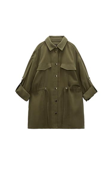 OVERSHIRT WITH DRAWSTRING WAIST