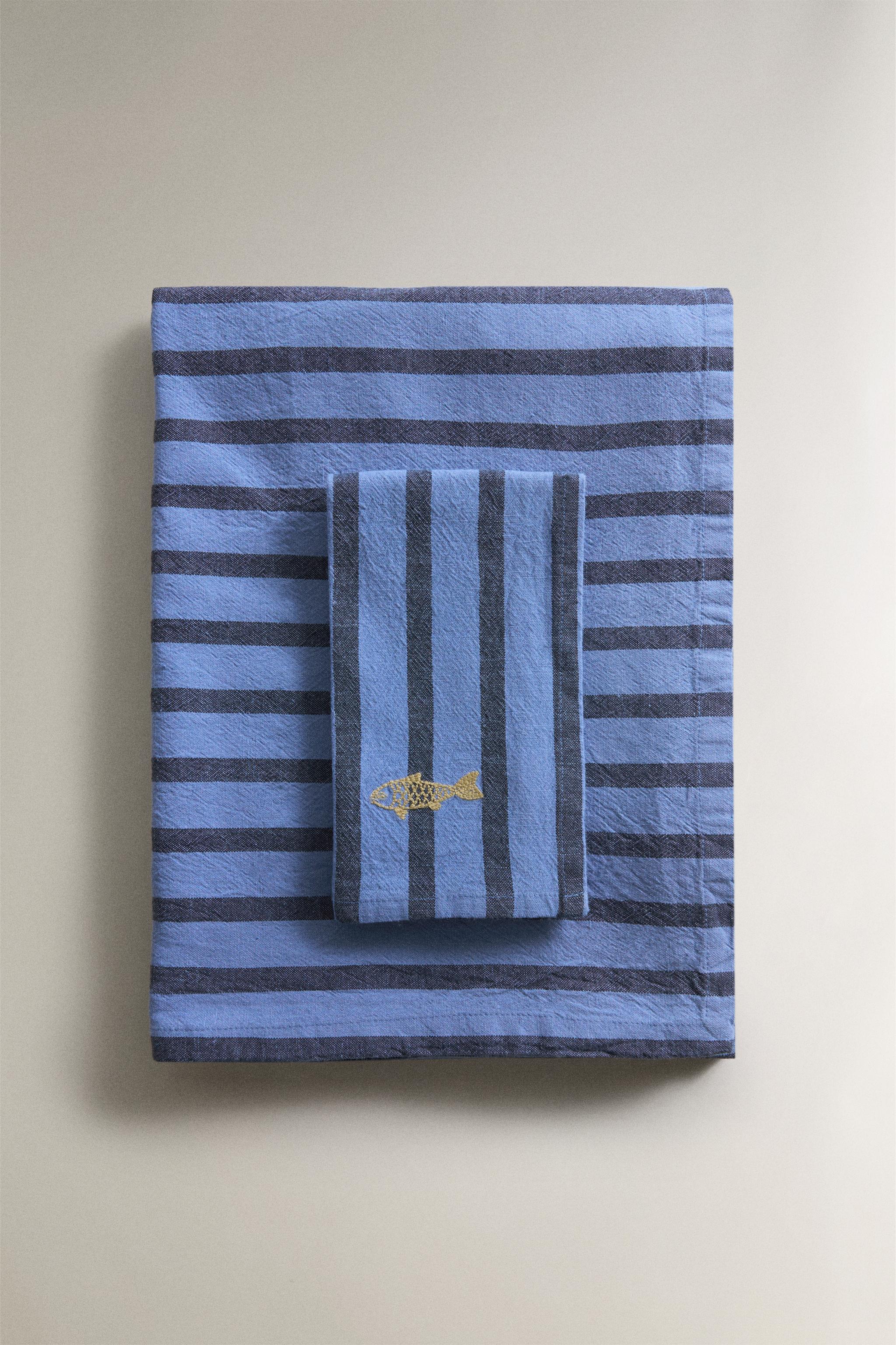Zara YARN-DYED STRIPE TABLECLOTH — фото 5