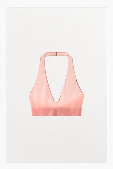 SOUTIEN HALTER COM POLIAMIDA - Rosa-pastel da Zara