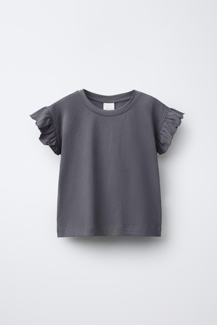 PLAIN RUFFLE T-SHIRT