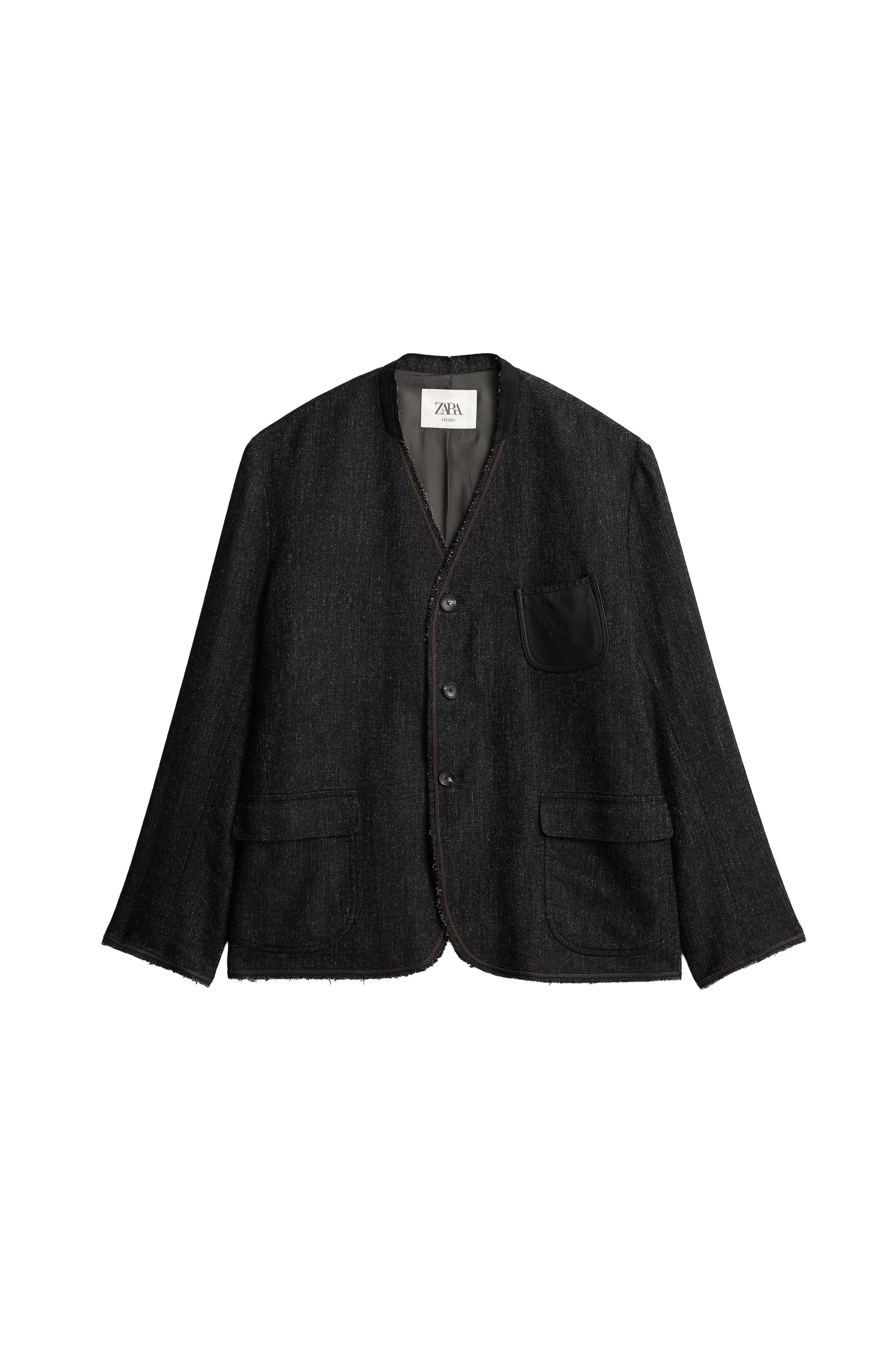 VESTE RELAXED FIT SANS COL