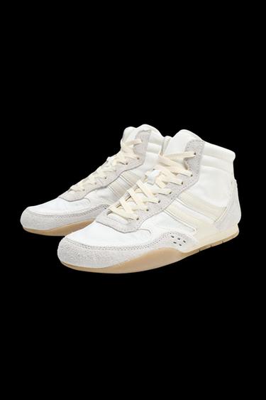 Zara HIGH TOP SNEAKERS - White