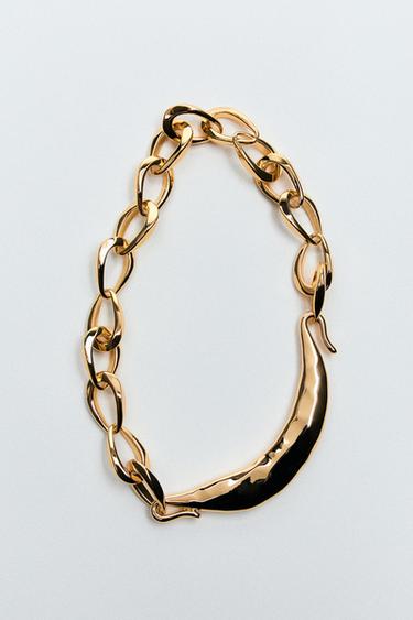 Zara 金屬鏈條項鍊 - 金黃色