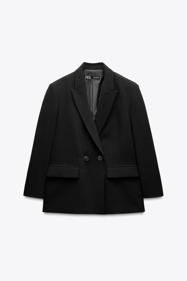 OVERSIZE DOUBLE-BREASTED BLAZER - Black by Zara