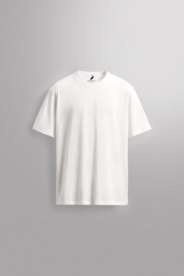Zara BASIC COTTON TRAINING T-SHIRT - White