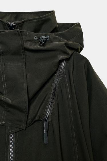TRENCH CAPE DÉPERLANT ZW COLLECTION ÉDITION LIMITÉE - Vert bouteille foncé de Zara - Image 8
