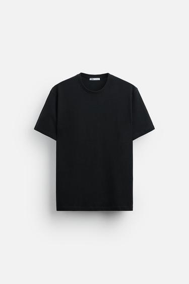 CAMISETA MEDIUM WEIGHT BÁSICA - Negro de Zara