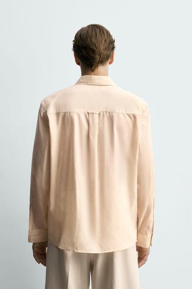 CHEMISE SEMI-TRANSPARENTE COUPE DÉCONTRACTÉE - Écru de Zara - Image 2