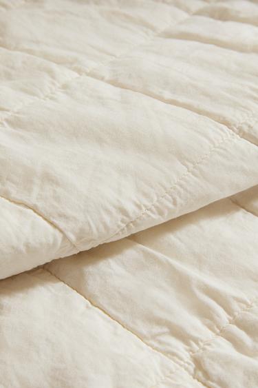 ÉDREDON COTON DÉLAVÉ (180 FILS) - Blanc cassé de Zara