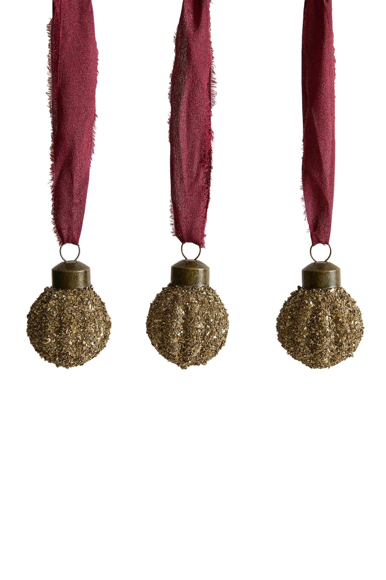 MINI CHRISTMAS BAUBLE TREE DECORATION (PACK OF 3)
