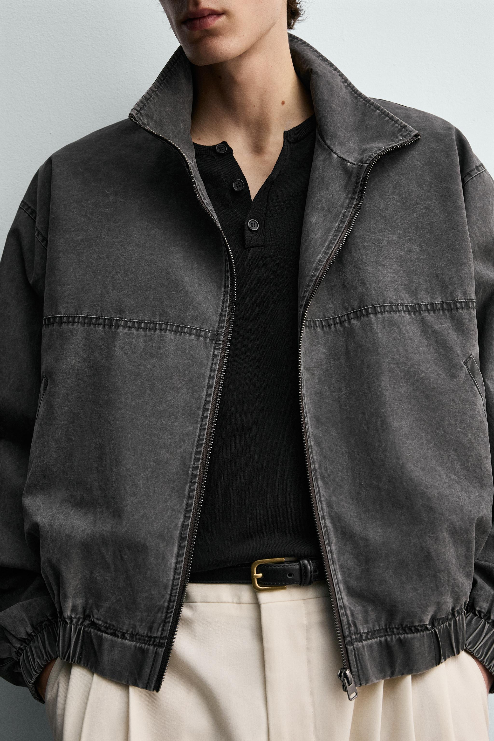 BLOUSON DÉLAVÉ COUPE COURTE
