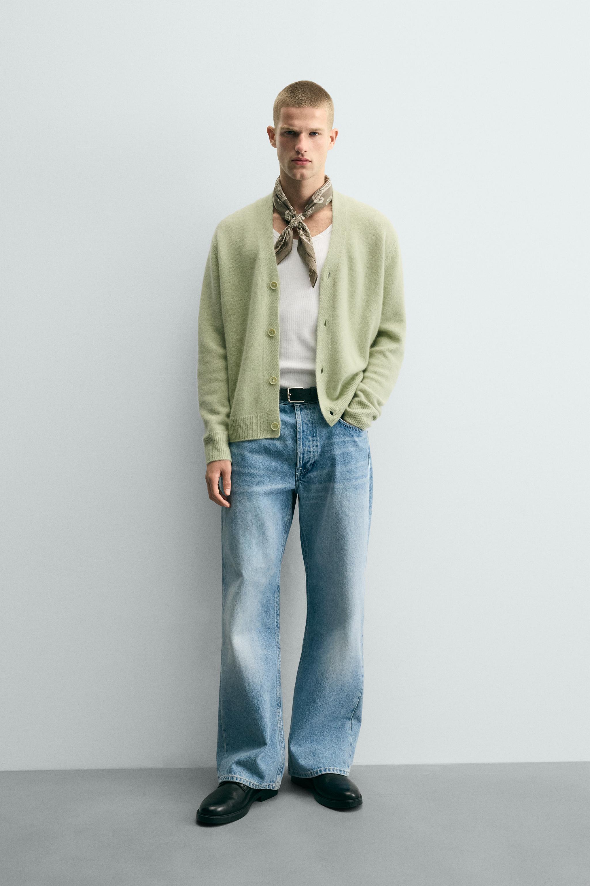 100% WOOL CARDIGAN - Light green | ZARA South Africa