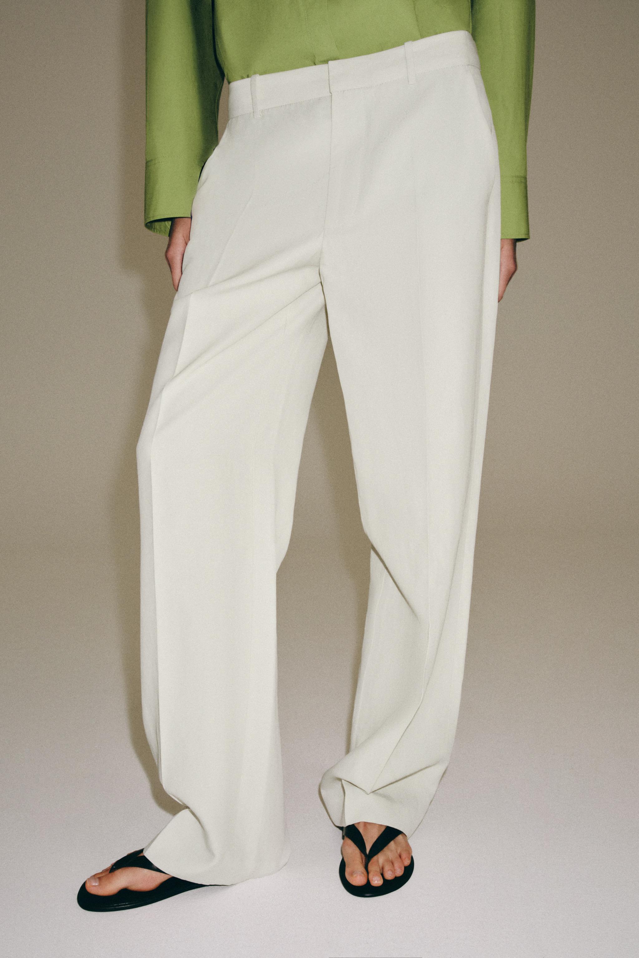 Женские брюки Zara ZW COLLECTION LINEN BLEND PANTS — фото 2