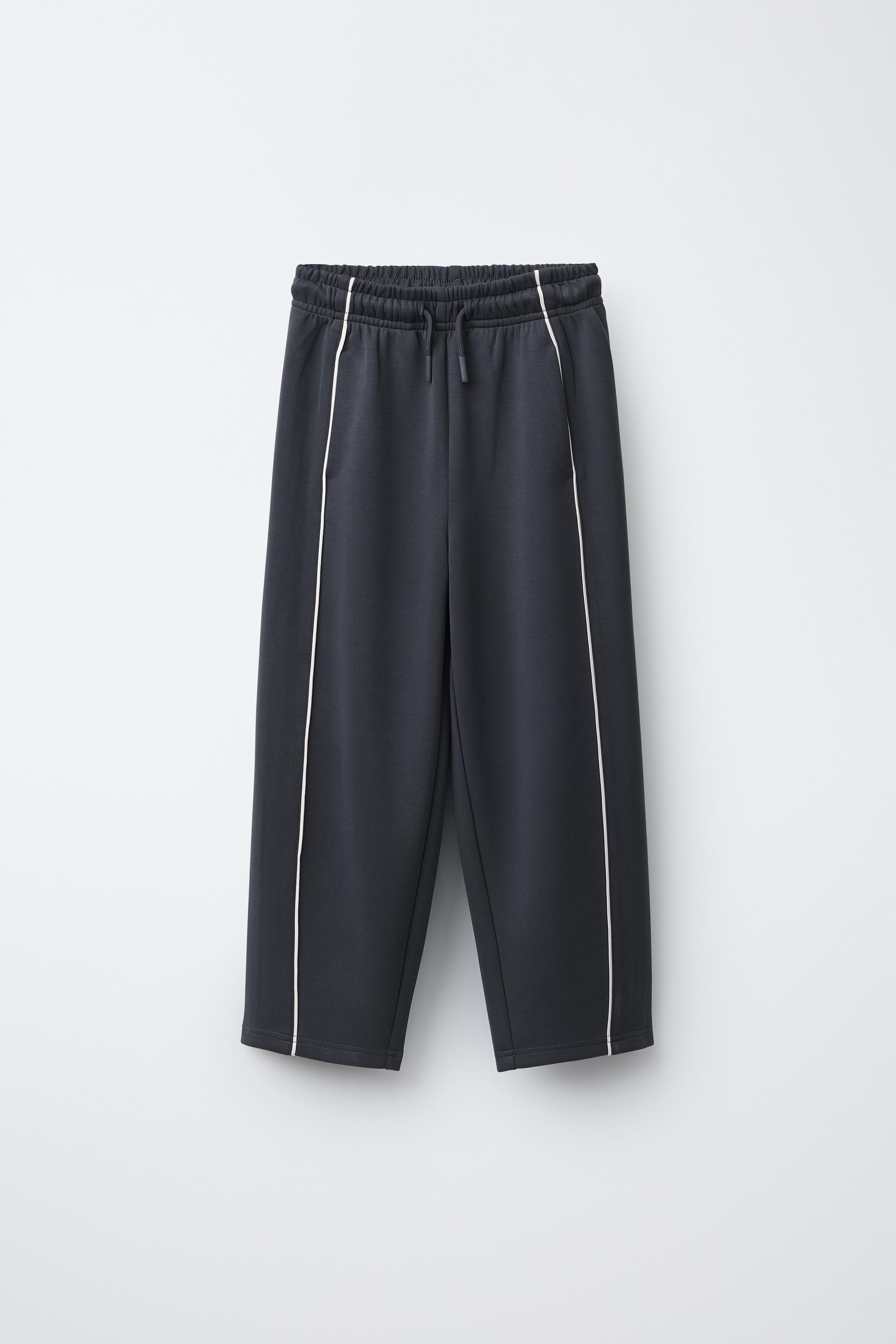 コントラストトリムパンツ - ダークアンソラジット | ZARA Japan / 日本