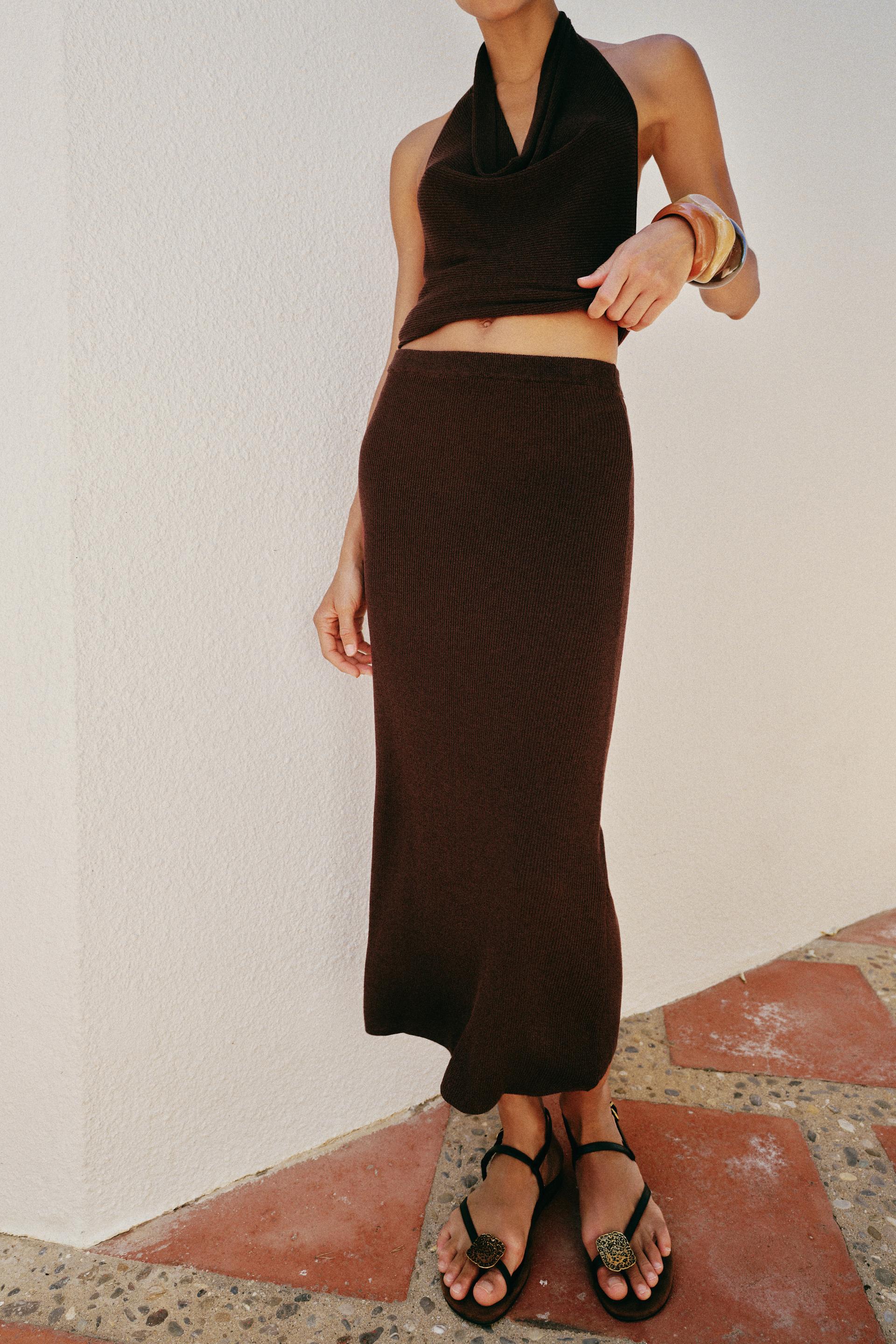 Falda midi punto