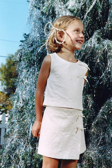 TOP COM ESTRUTURA E LAÇOS - Branco-marfim da Zara