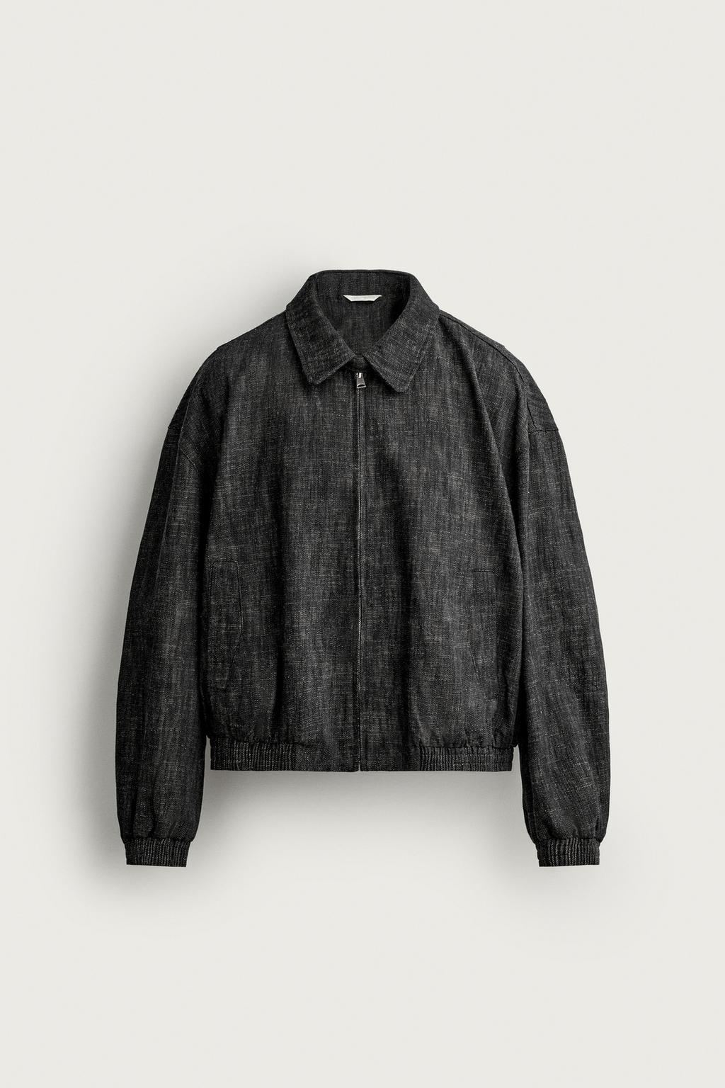 COTTON-BLEND TEXTURED JACKET