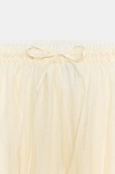 JUPE MIDI FLUIDE ZW COLLECTION - Écru de Zara - Image 6