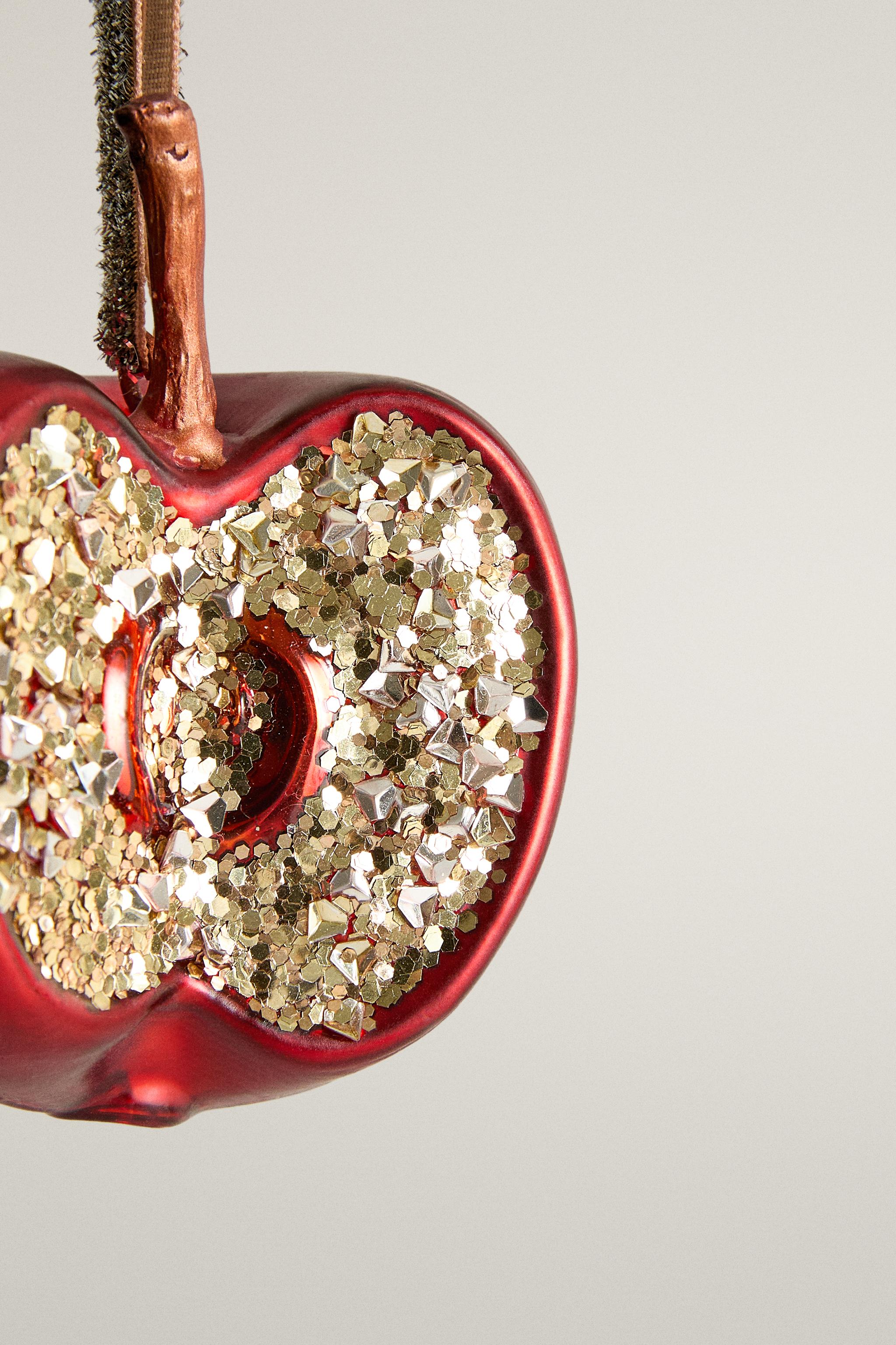 Glass Apple Christmas Tree Ornament