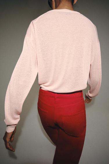 FINE KNIT CARDIGAN - Pastel pink by Zara - Image 2