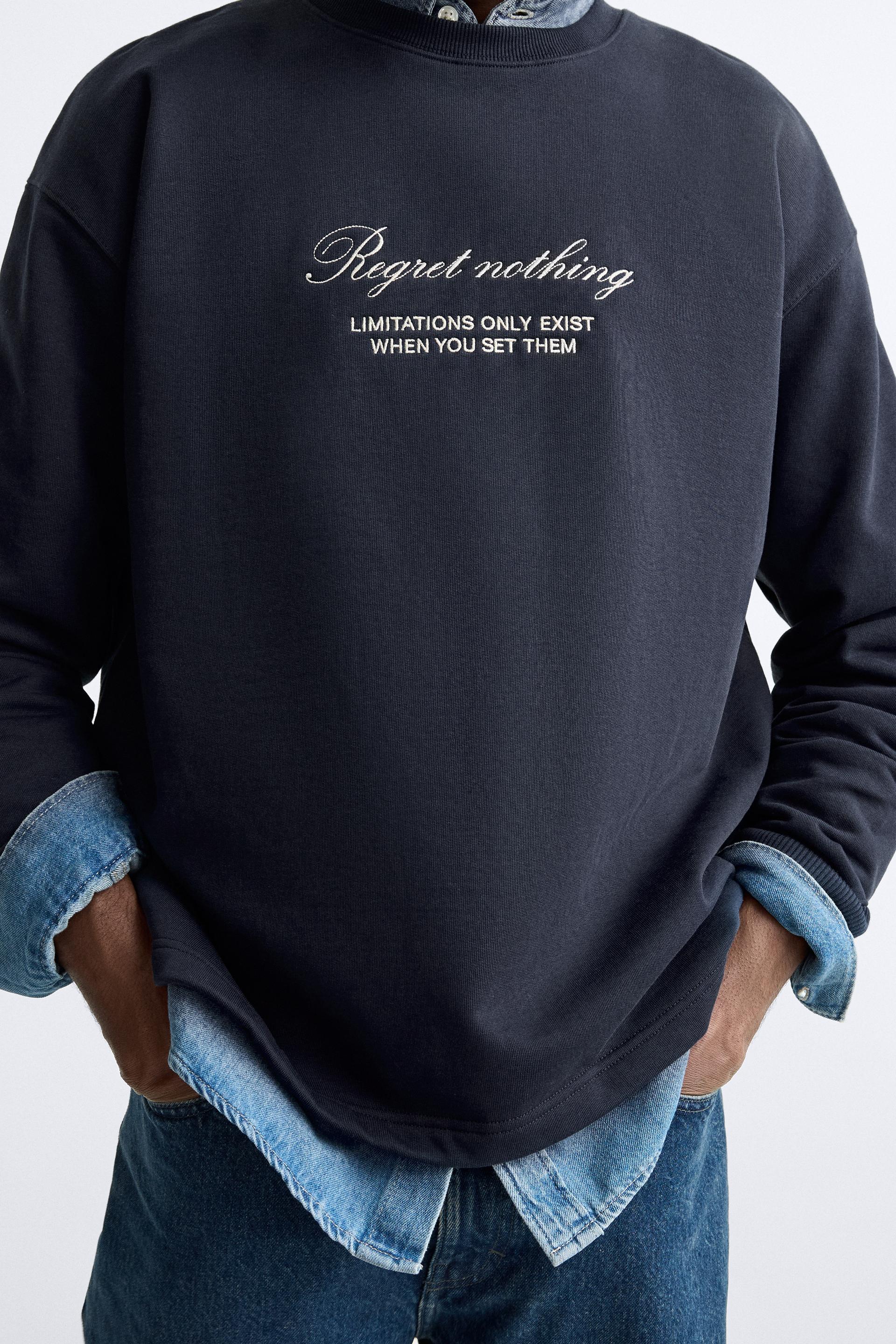 From Newark With Love Embroidered Sweatshirt (Navy Blue)