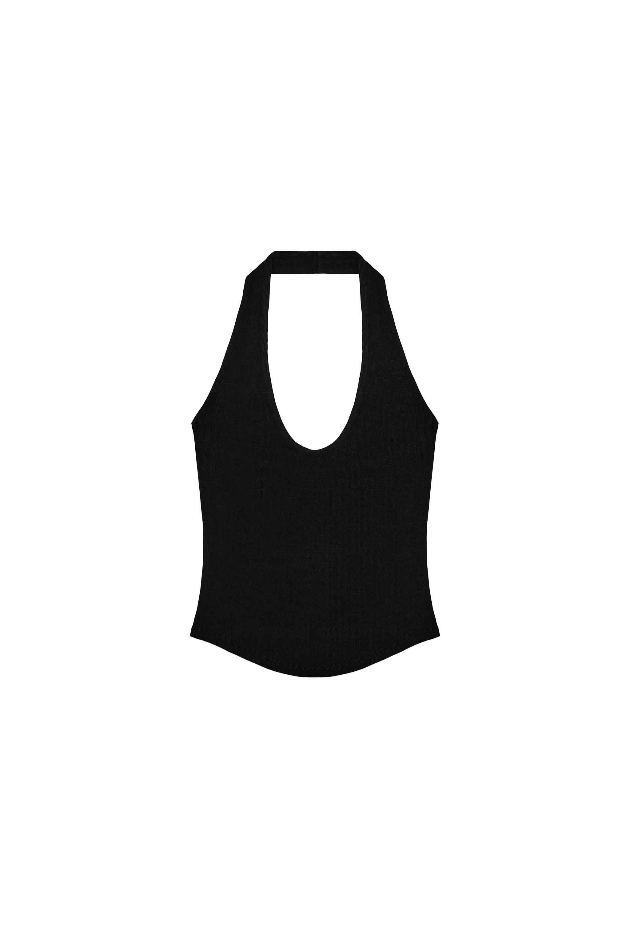 ROUNDED HEM HALTER TOP
