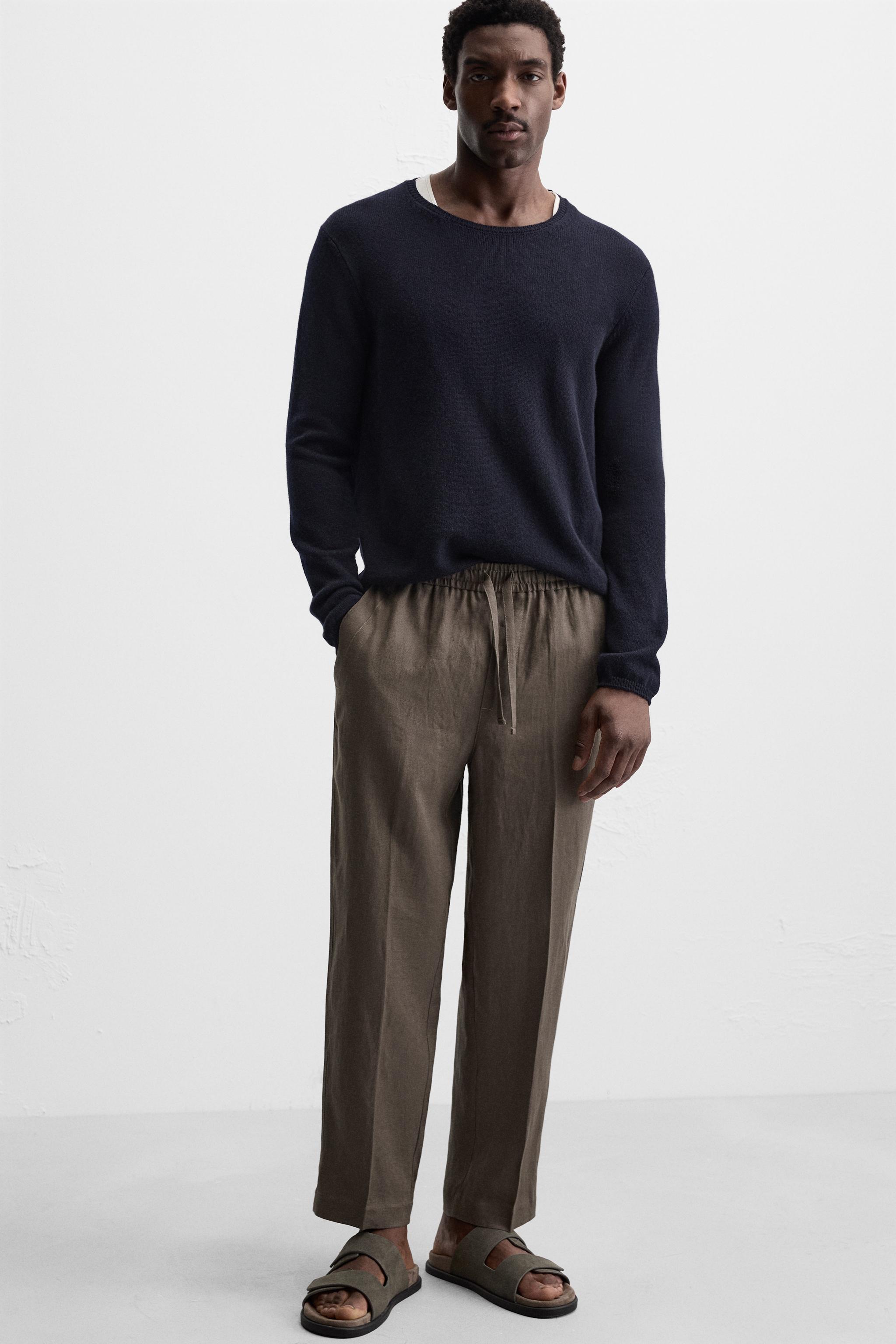 【ZARA】リネン100% パンツ ホワイト | 5070/112/250 ZARA】リネン100% パンツ ホワイト | 5070/112/250 (ZARA/パンツ