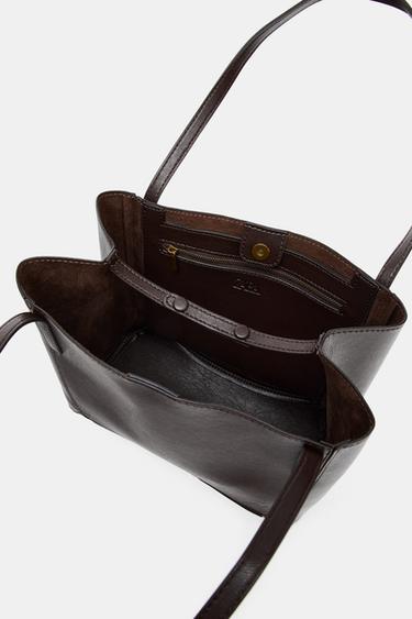 TOTE BAG WITH DETAILS - Brown by Zara - Image 5