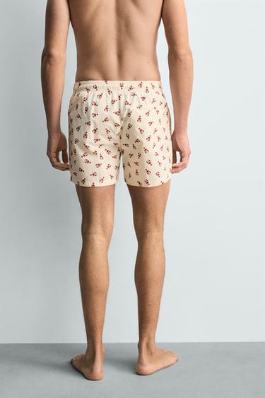 MID-LENGTH LOBSTER SWIM SHORTS - Ecru by Zara - Image 2