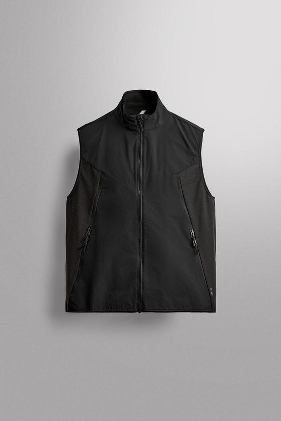 GILET TECHNIQUE COMBINÉ - Noir / Blanc de Zara - Image 5