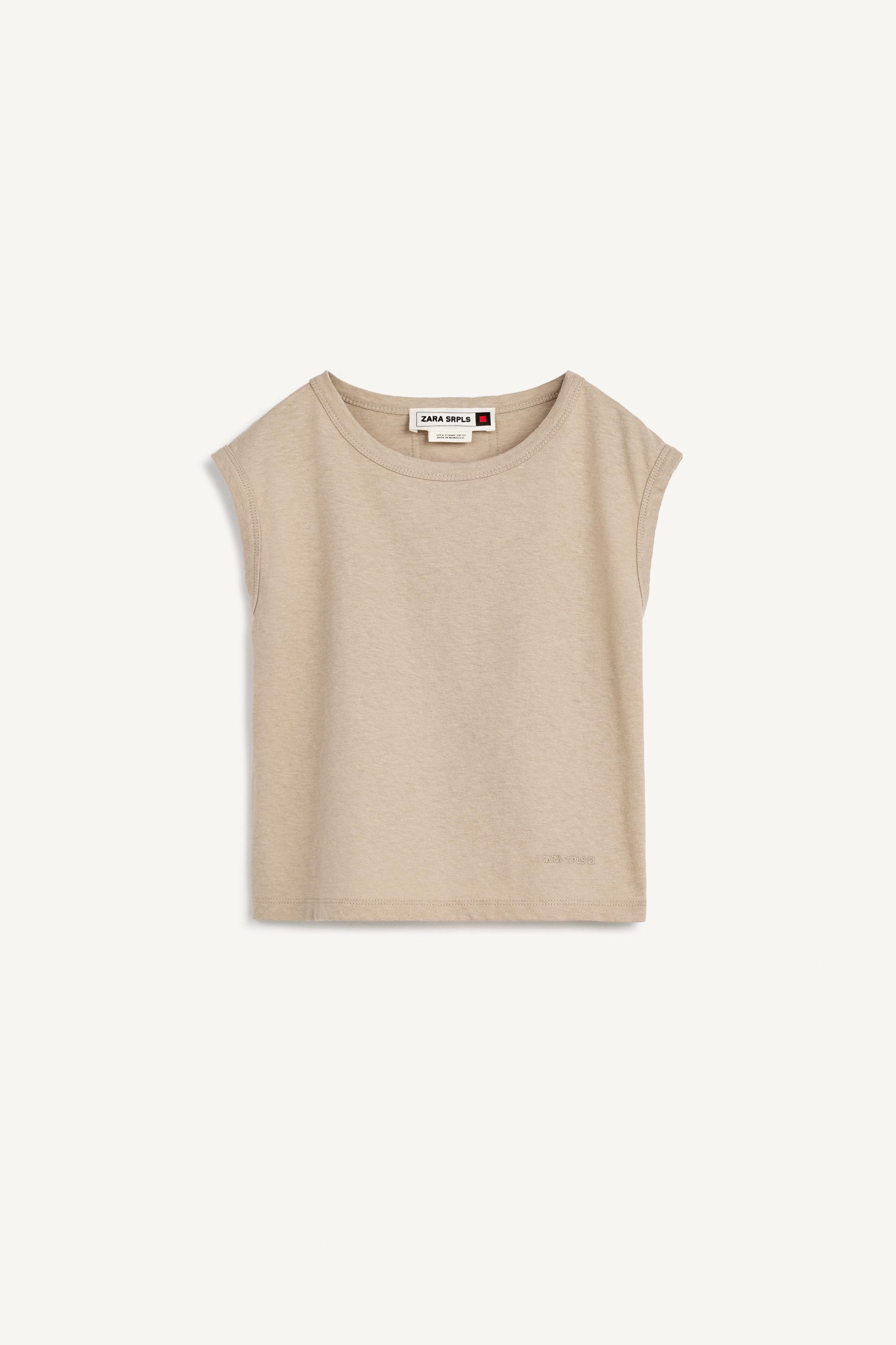 Tシャツ・カットソー ZARA SRPLS RDTN TSHRT 14 6085/905 Zara Collection T Shirt Women S Gray Hi-Low Hem Stretch