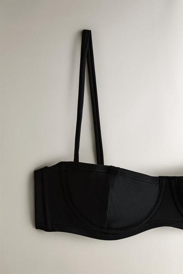 HAUT DE BIKINI PLAGE À ARMATURES - Noir de Zara - Image 1