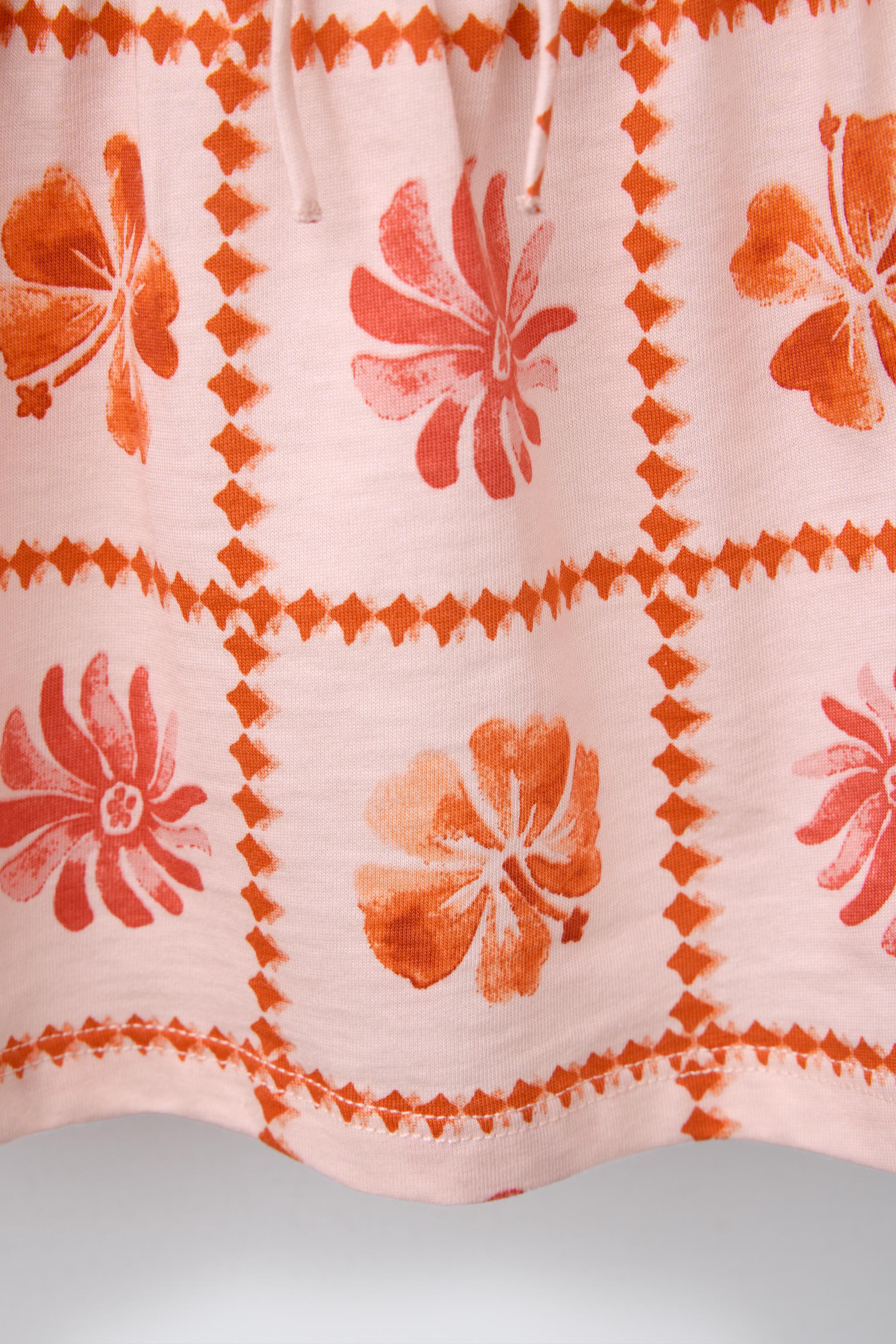 PRINTED TIERED SKIRT