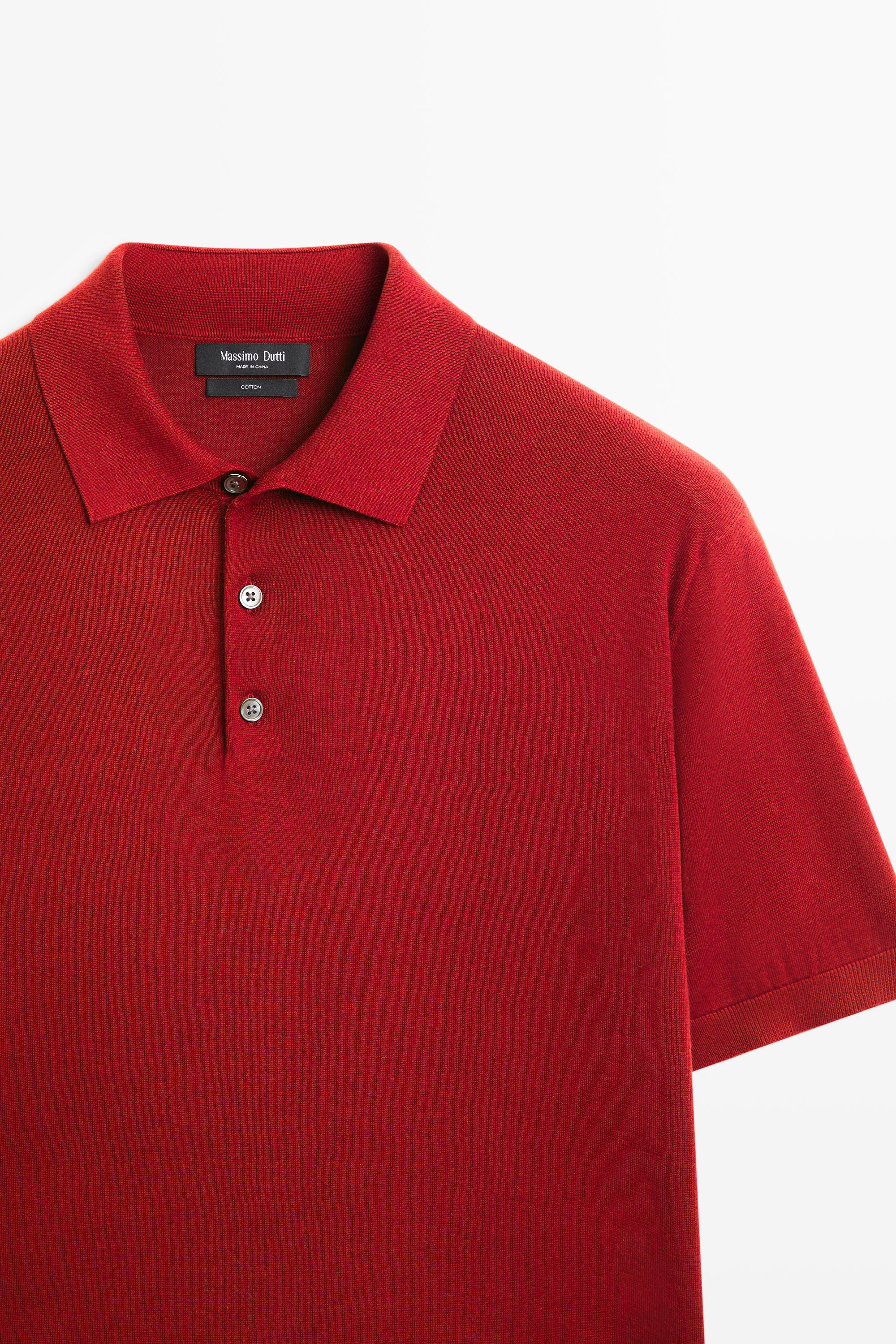 Pull polo en maille 100 % coton
