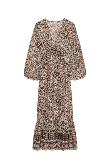 PRINTED MIDI DRESS WITH RUFFLES - Multicoloured by Zara - Image 0